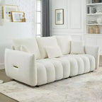 Sufan modern GDFStudio Alanna 79.5 miksi b’drapp Teddy għal 3 persuni b’imħaded