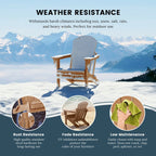 Polytrends Laguna Adirondack stolica za vanjsku terasu, otporna na izbljeđivanje i sve vremenske uvjete, sklopiva