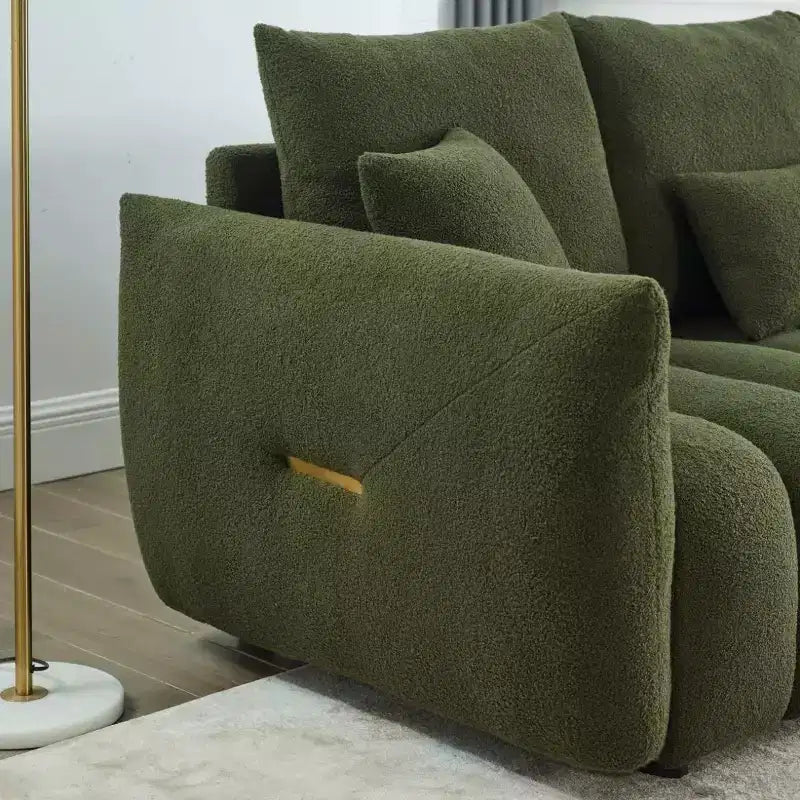 Sufan modern GDFStudio Alanna 79.5 miksi b’drapp Teddy għal 3 persuni b’imħaded
