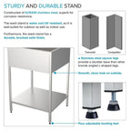 24-in W x 22-in D x 35-in H Stainless Steel Laundry Sink and Wash Stand