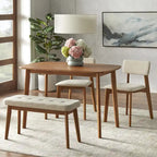 4-teiliges Nettie-Esszimmer-Set aus Massivholz von Simple Living