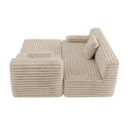 Modularna kutna sofa Cloud, moderna tapecirana sofa s 2 ukrasna jastuka, slobodno kombinirajuća modularna sofa u obliku slova L