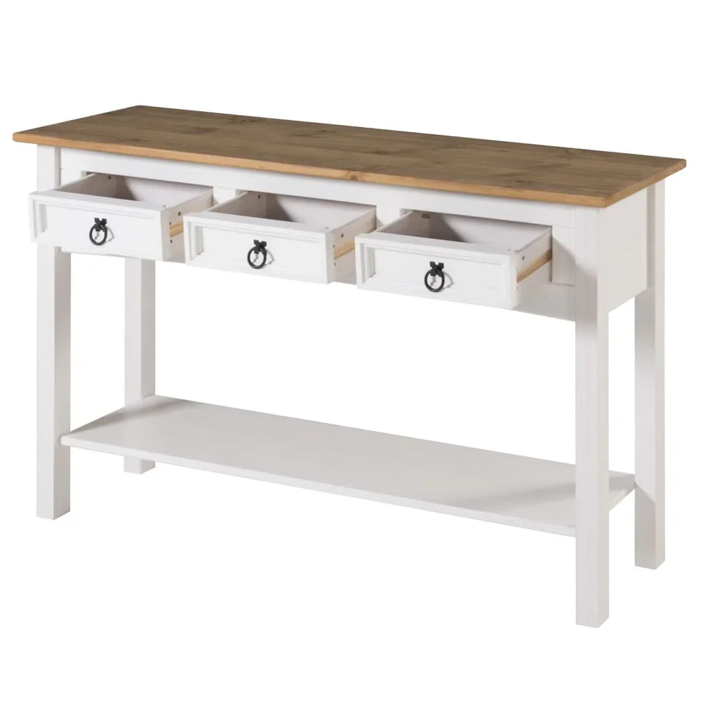 Houten haltafel, consoletafel met 3 laden Corona | Furniture Dash - N.v.t.