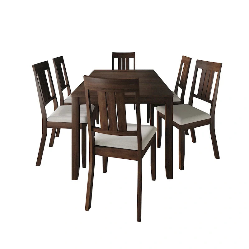 Set da pranzo in legno Classic CraftPorch da 7 pezzi