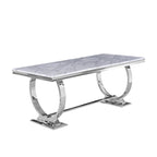 Mejda moderna tal-kamra tal-ikel b’bażi f’forma ta’ U tal-metall tal-istainless steel