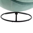 Okak fluwelen fauteuil met voetenbankje, moderne armloze woonkamerstoel in mid-centurystijl, zachte comfortabele stoel om tv te kijken en te gamen