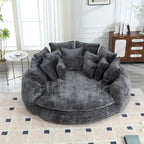 Comodo divano letto matrimoniale a panetto, divano letto oversize con braccioli
