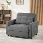 3-in-1-Schlafsofa mit verstellbarer Rückenlehne, ausziehbarer Sessel, umwandelbares Klappbett fürs Wohnzimmer