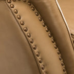 Genuine Leather Power Recliner with USB Port 鈥?Wingback Nailhead Set of 2
