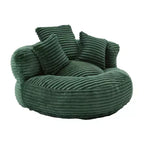 Sitzsack-Sofa für Erwachsene und Kinder, übergroßer Cord-Sitzsack mit 3 Kissen und Armlehne für Wohnzimmer oder Schlafzimmer