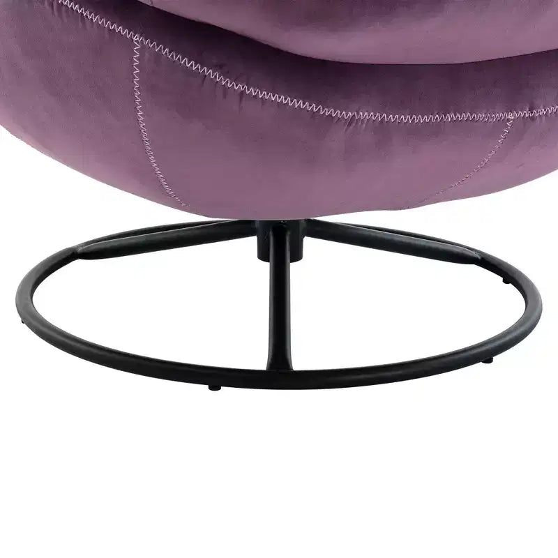 Okak fluwelen fauteuil met voetenbankje, moderne armloze woonkamerstoel in mid-centurystijl, zachte comfortabele stoel om tv te kijken en te gamen