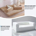 80.7 5-in-1 Convertible Sleeper Sofa Bed 鈥?Corduroy, 1200 lbs, No Assembly