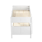 Camaflexi stapelbed in Full-over-Full-formaat met Twin-uitschuifbed - hoofdbord met panelen