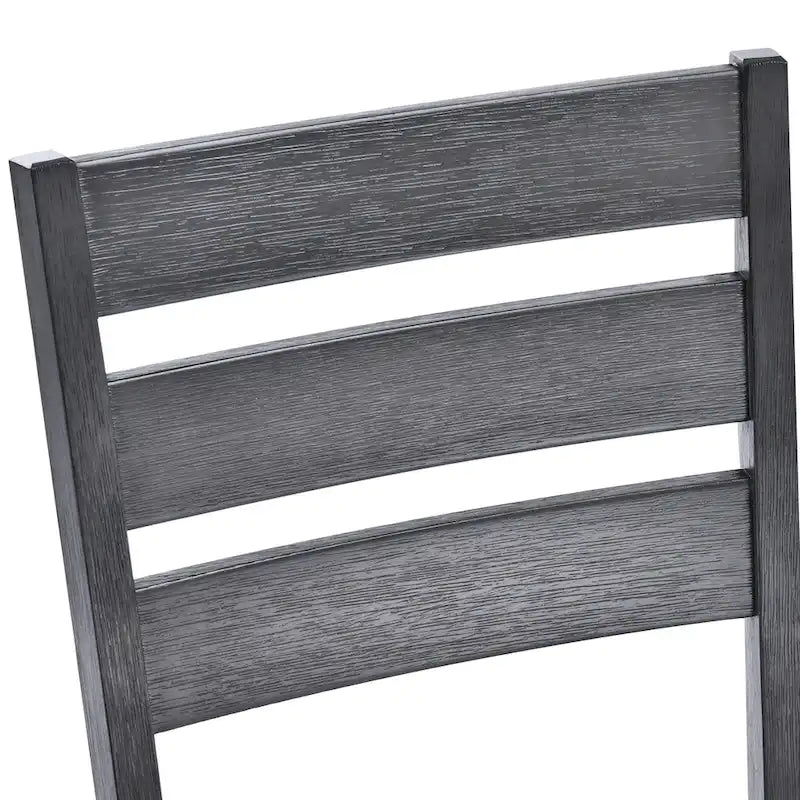 Houten eetkamerstoelen met lattenrug, set van 4
