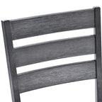 Houten eetkamerstoelen met lattenrug, set van 4
