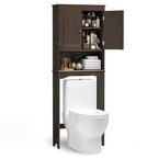 Opbergkast voor de badkamer, toilet- en badkamerkast, badkamerplank boven het toilet, ruimtebesparend toilet
