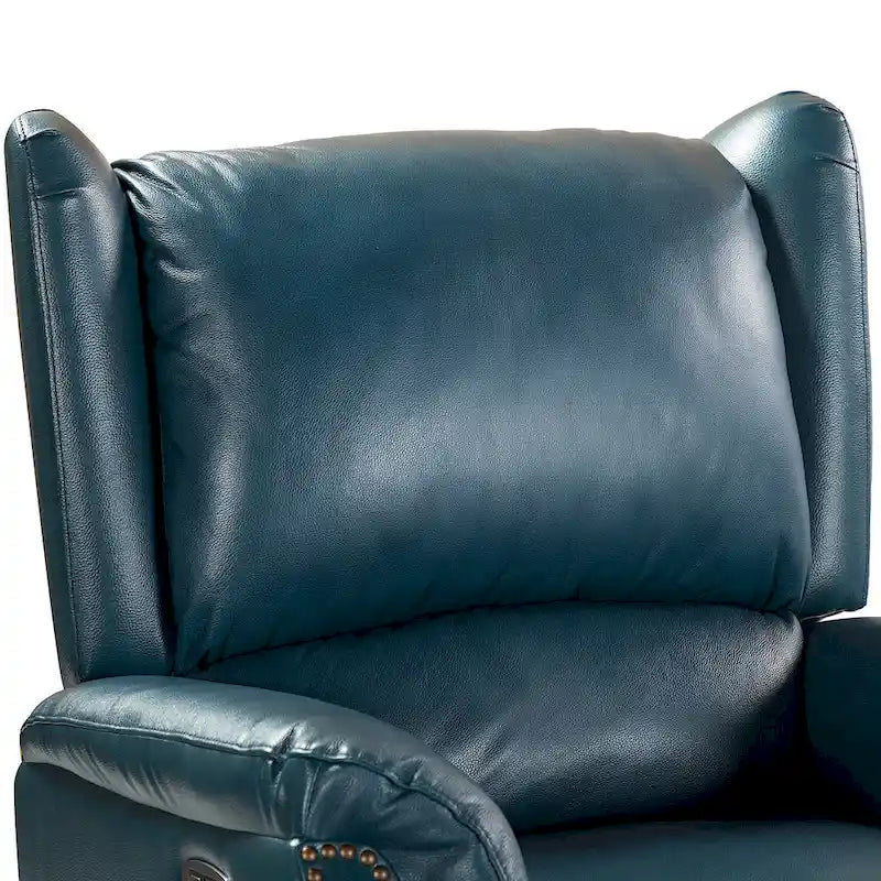 Eduardo elektrischer Relaxsessel aus echtem Leder mit USB-Anschluss, 2er-Set