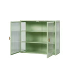 Okak Modern 2-door Wall Cabinet with Featuring 3-tier Storage Glass Doors for Entryway/Dining Room/Living Room/Kitchen