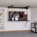 Verstellbares, strapazierfähiges Deckenregal für die Garagenaufbewahrung, deckenmontiert mit Sicherheitsverriegelung, Tragfähigkeit 250 lb für Boxen, Werkzeuge, Fahrräder und die Garage