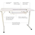 SewingRite SewStation 101 draagbare opklapbare naaitafel met stalen poten, wit - perfect voor thuis, kantoor en bedrijf