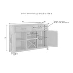 Credenza Crosley Roots con finitura naturale - 52 W x 18 D x 36 H