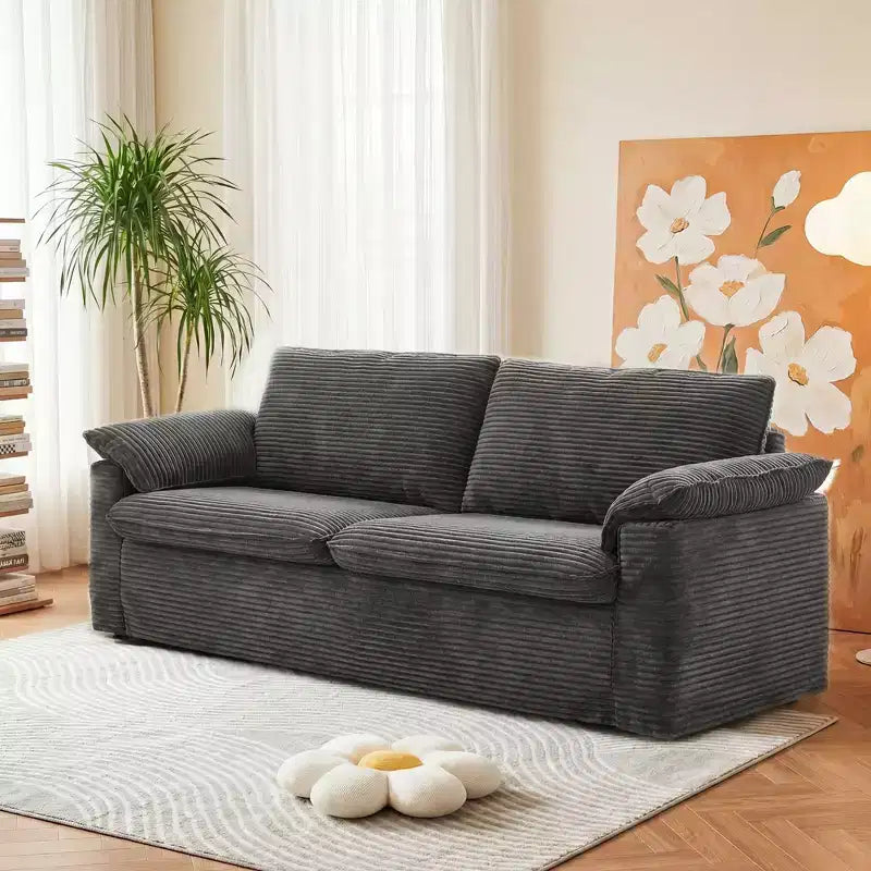 Sufan loveseat Dyonery 86 Cloud, sedil fond u mħaded wesgħin għall-dirgħajn, qafas b'saħħtu, disinn ergonomiku li jieħu n-nifs