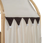 Letto Montessori a piattaforma in legno massello a forma di casetta, con tetto ad arco e letto estraibile, per bambine e bambini