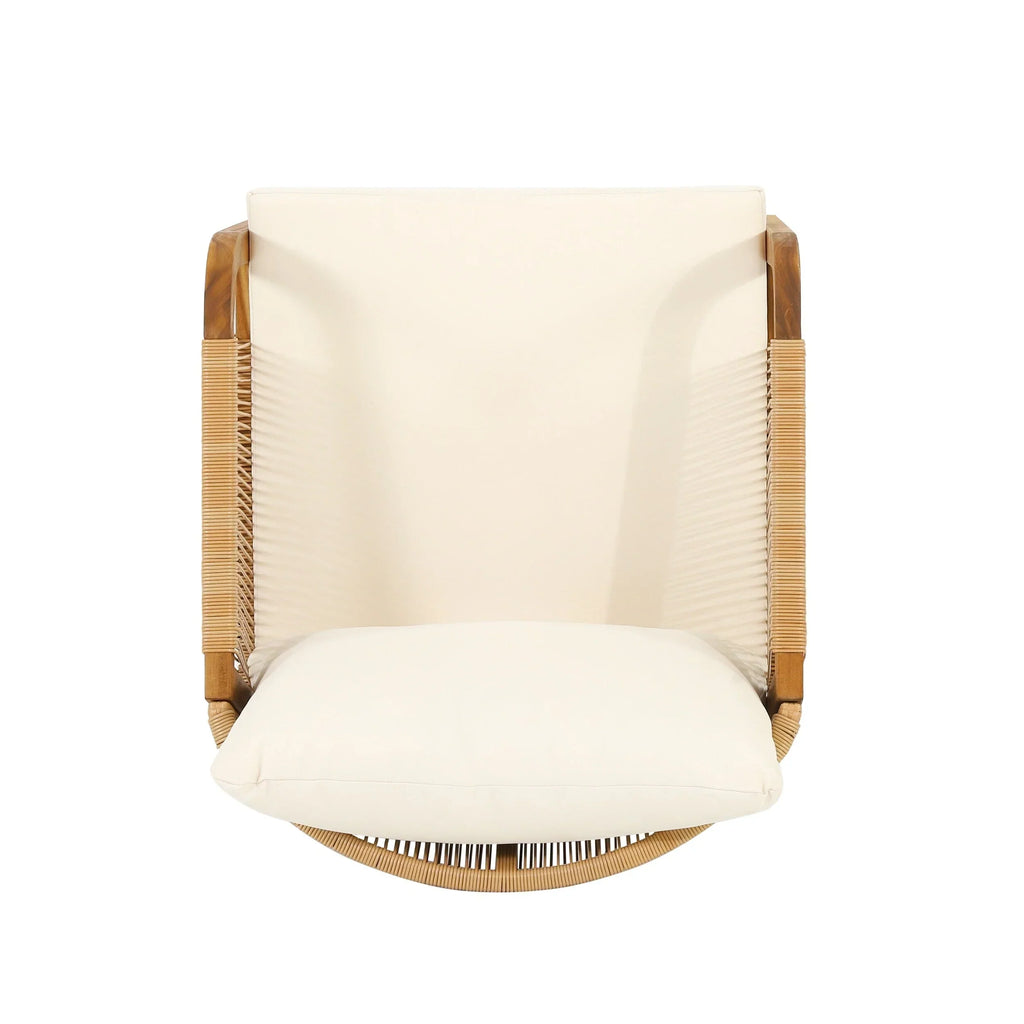 Jabe-Set aus Outdoor-Clubsesseln aus Akazienholz und Korbgeflecht von Christopher Knight Home