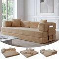 80.7 5-in-1 Convertible Sleeper Sofa Bed 鈥?Corduroy, 1200 lbs, No Assembly