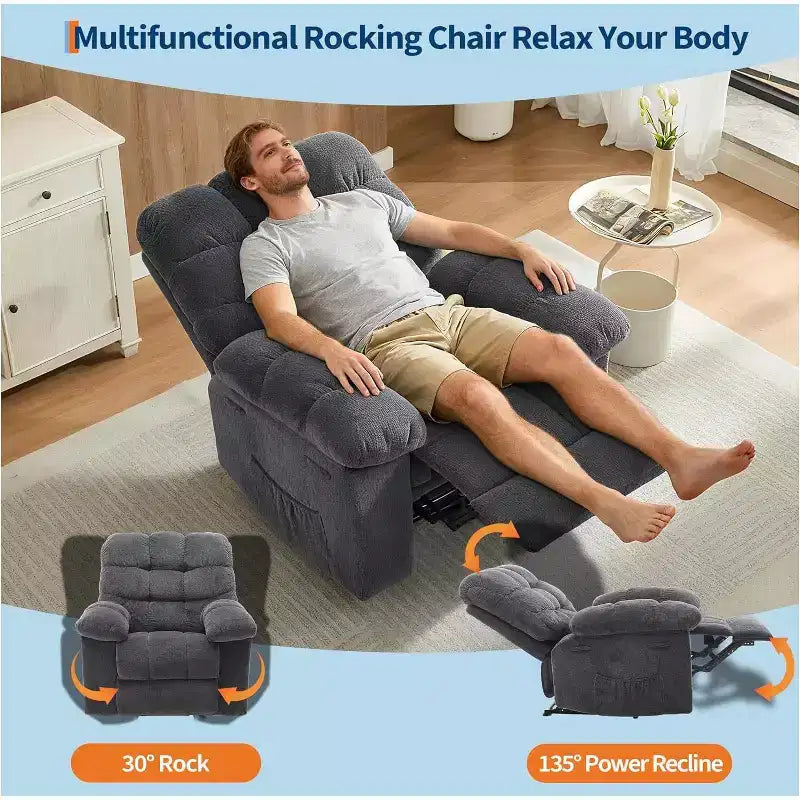 Ručni naslonjač, ergonomski naslonjač od prozračne tkanine s bočnim džepovima, jednokrevetna sofa, prikladna za dnevni boravak ili spavaću sobu
