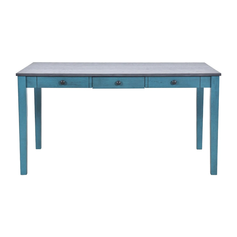 Set da pranzo in legno da 6 pezzi con 4 sedie e panca, tavolo con cassetto