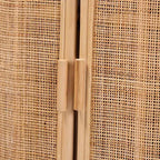 bali & pari Yanka natuurlijke rotan opbergkast, naturel: handgemaakt, 2 planken, bohemian design