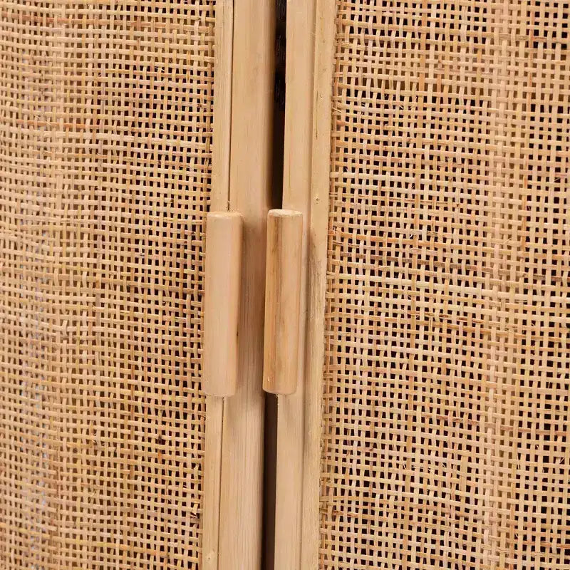 bali & pari Yanka natuurlijke rotan opbergkast, naturel: handgemaakt, 2 planken, bohemian design
