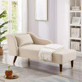 Moderne fluwelen chaise longue, gestoffeerde chaise longue met gebogen armleuning, slaapbank voor slaapkamer, kantoor of woonkamer