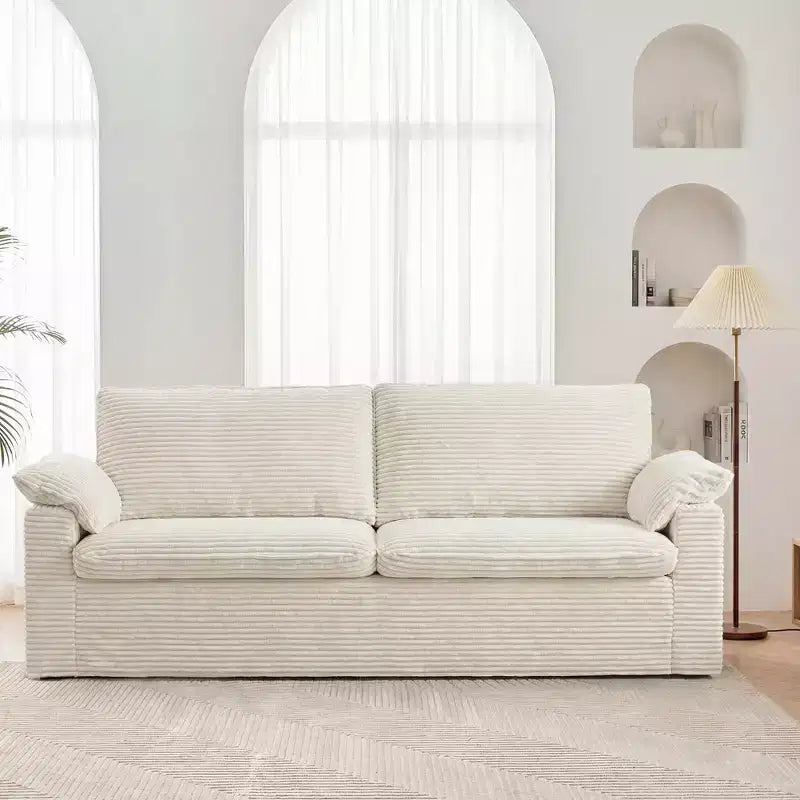 Sufan loveseat Dyonery 86 Cloud, sedil fond u mħaded wesgħin għall-dirgħajn, qafas b'saħħtu, disinn ergonomiku li jieħu n-nifs