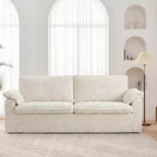 Sufan loveseat Dyonery 86 Cloud, sedil fond u mħaded wesgħin għall-dirgħajn, qafas b'saħħtu, disinn ergonomiku li jieħu n-nifs