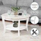 Convenience Concepts American Heritage runder Couchtisch mit Ablage