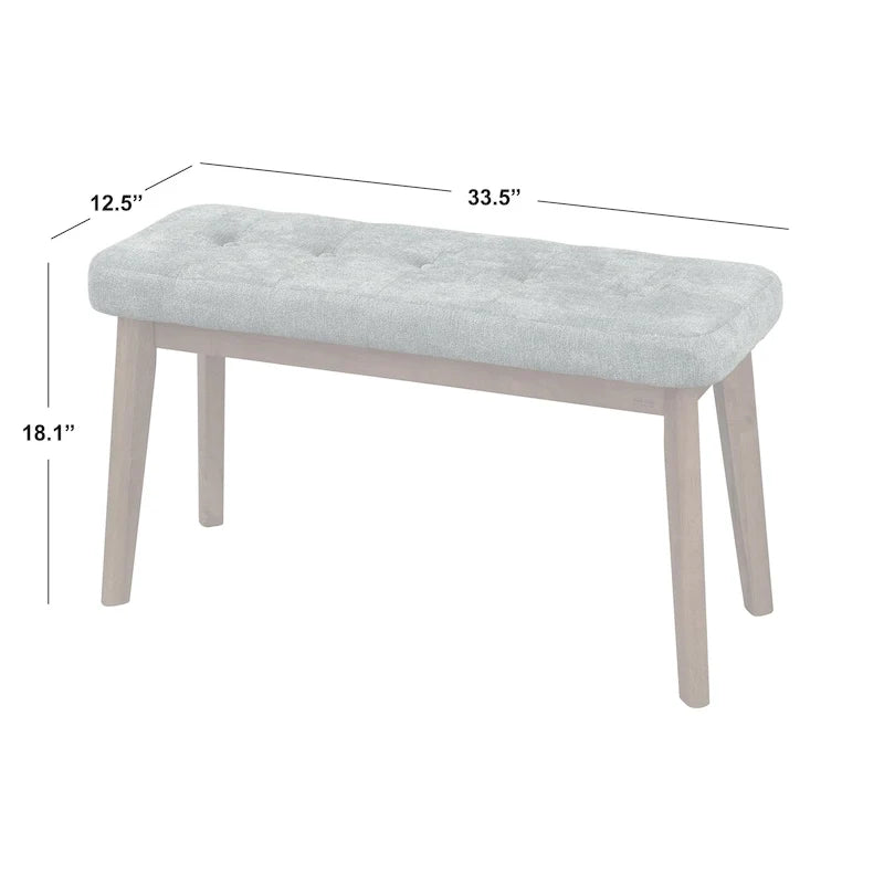 4-teiliges Nettie-Esszimmer-Set aus Massivholz von Simple Living