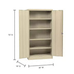 Edsal freistehender Stahlschrank, 36 B x 18 T x 72 H, Beige