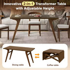 2 in 1 Coffee Table, Expandable Dining Table, Adjustable Height Table for Home & Office, Space Saving - ModernLuxe