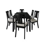 CraftPorch klassisches 7-teiliges Esszimmer-Set aus Holz