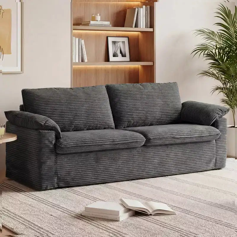 Divanetto a due posti Dyonery 86 Cloud, seduta profonda e cuscini con ampi braccioli, struttura robusta, design ergonomico e traspirante