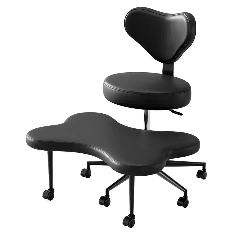 Pinmoco ergonomska uredska stolica s prekriženim nogama, podesiva meditacijska stolica, okretanje za 360°, lumbalna potpora, radna i uredska stolica, ADHD stolica