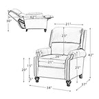 Set van 2 moderne Elisabete-fauteuils met hoge rugleuning van echt leer en vintage spijkerkopafwerking voor woonkamer en slaapkamer| ART OF LIVING DESIGNS