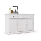 Tvilum, credenza con 3 ante e 3 cassetti, bianca