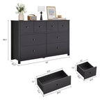 Modern 8-Drawer Dresser for Bedroom, Wide Wood Chest of Drawers with Deep Storage, Freestanding Organizer Cabinet Furniture for Living Room