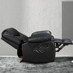 Geräumiger Relaxsessel aus strapazierfähigem Leder mit Massage- und Wärmefunktion