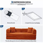 80.7 5-in-1 Convertible Sleeper Sofa Bed 鈥?Corduroy, 1200 lbs, No Assembly