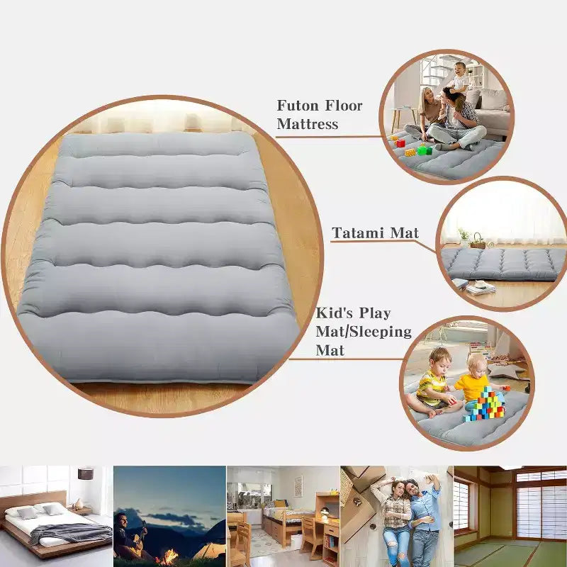 Japanski futon madrac, sklopiva podna prostirka za spavanje, tatami prostirka za dom i kampiranje, madrac za kampiranje