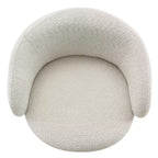 Spruce&Spring Upholstered Swivel Accent Barrel Chair with Wood Base
